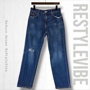 PILCRO ANTHROPOLOGIE Women’s Size 26 Denim Jeans High Rise Fit Stretch Boyfriend